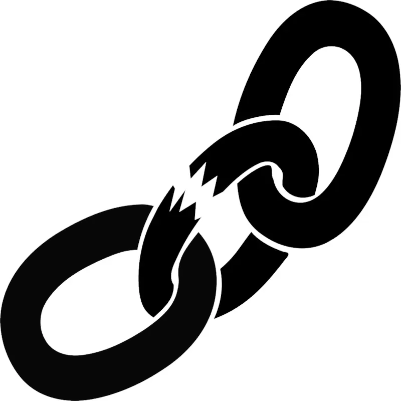 Briser les chaînes des mauvaises habitudes Chaîne brisée symbolisant la rupture des mauvaises habitudes