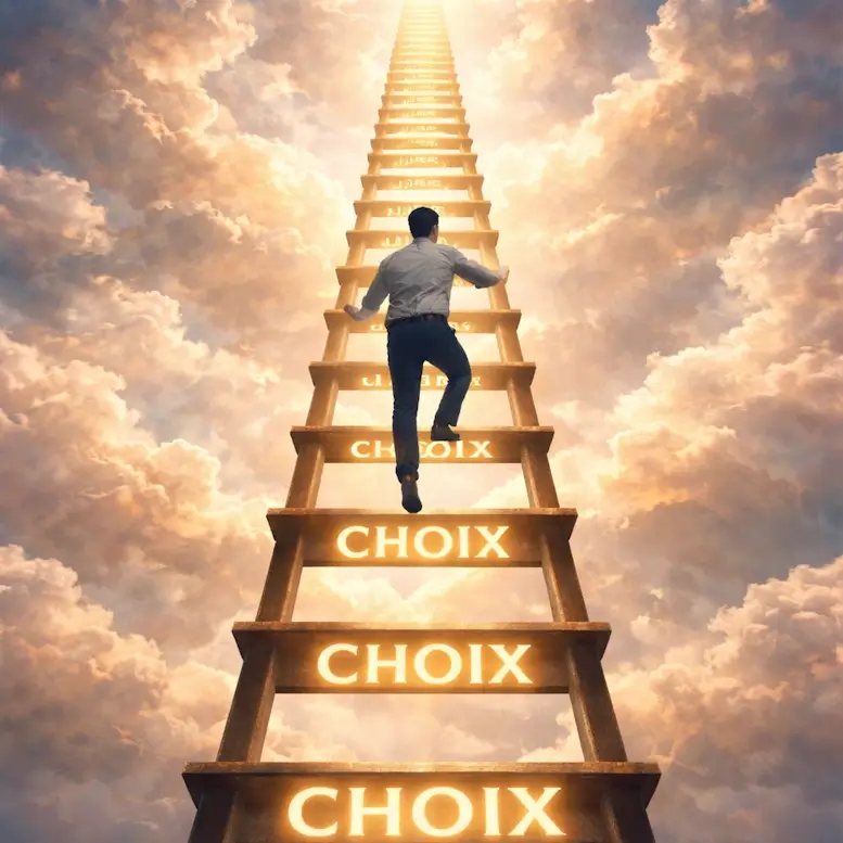 Une échelle dont les barreaux indiquent : Choisir