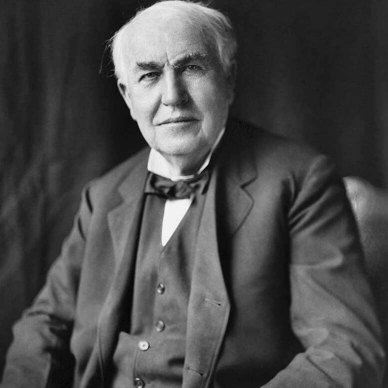 Portrait de Thomas Edison vers la fin de sa vie