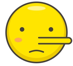 Dessin d'un visage avec le nez très allongé.