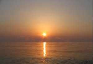 Un lever ou un coucher de soleil