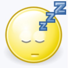 Dessin d'un visage tout jaune qui dort paisiblement.