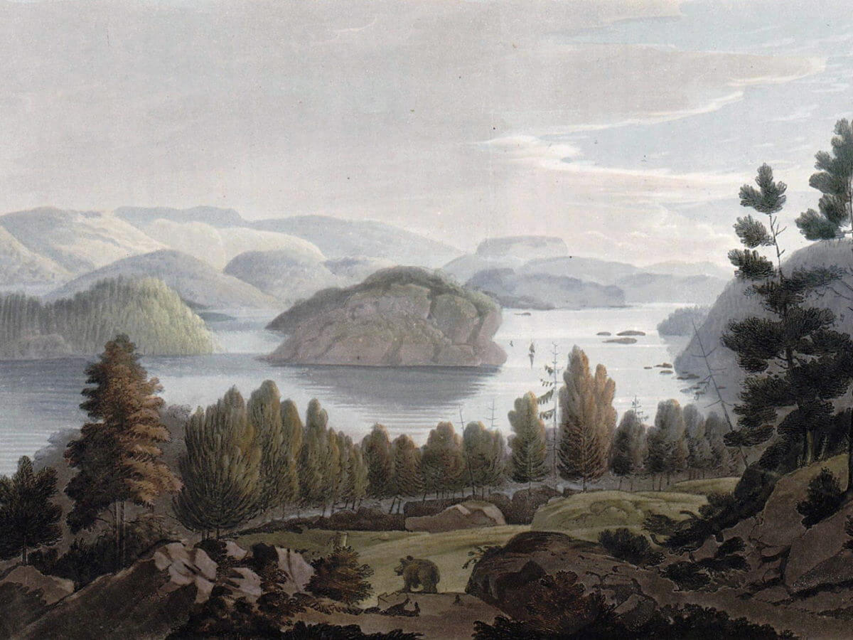 Tableau du lac Sinly par le peintre John William Edy