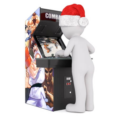 Un bonhomme occupé par un jeu vidéo