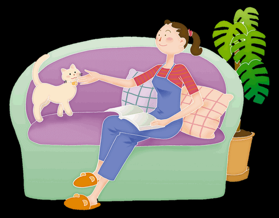 Une jeune dame allongée sur un divan