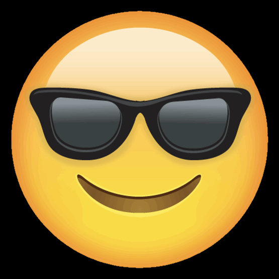  Un visage rond avec des lunettes de soleil 