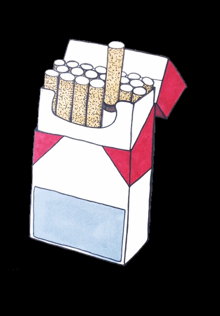  Un paquet de cigarettes ouvert 
