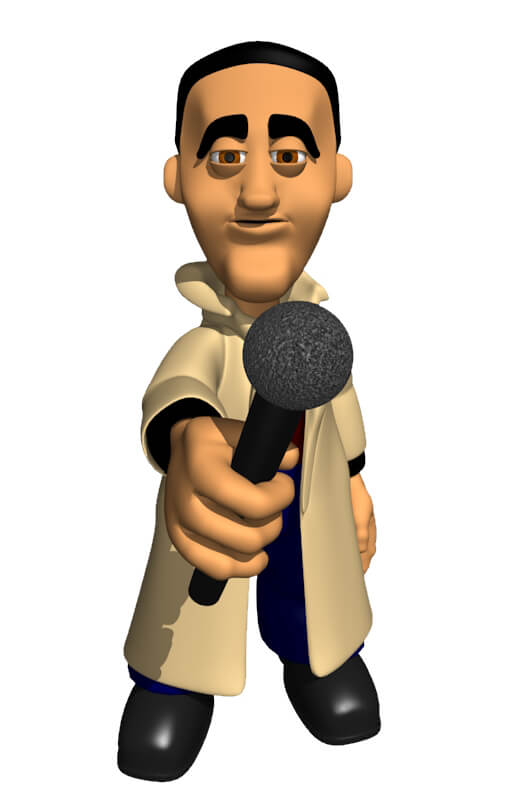 Une personne tend un microphone vers vous.
